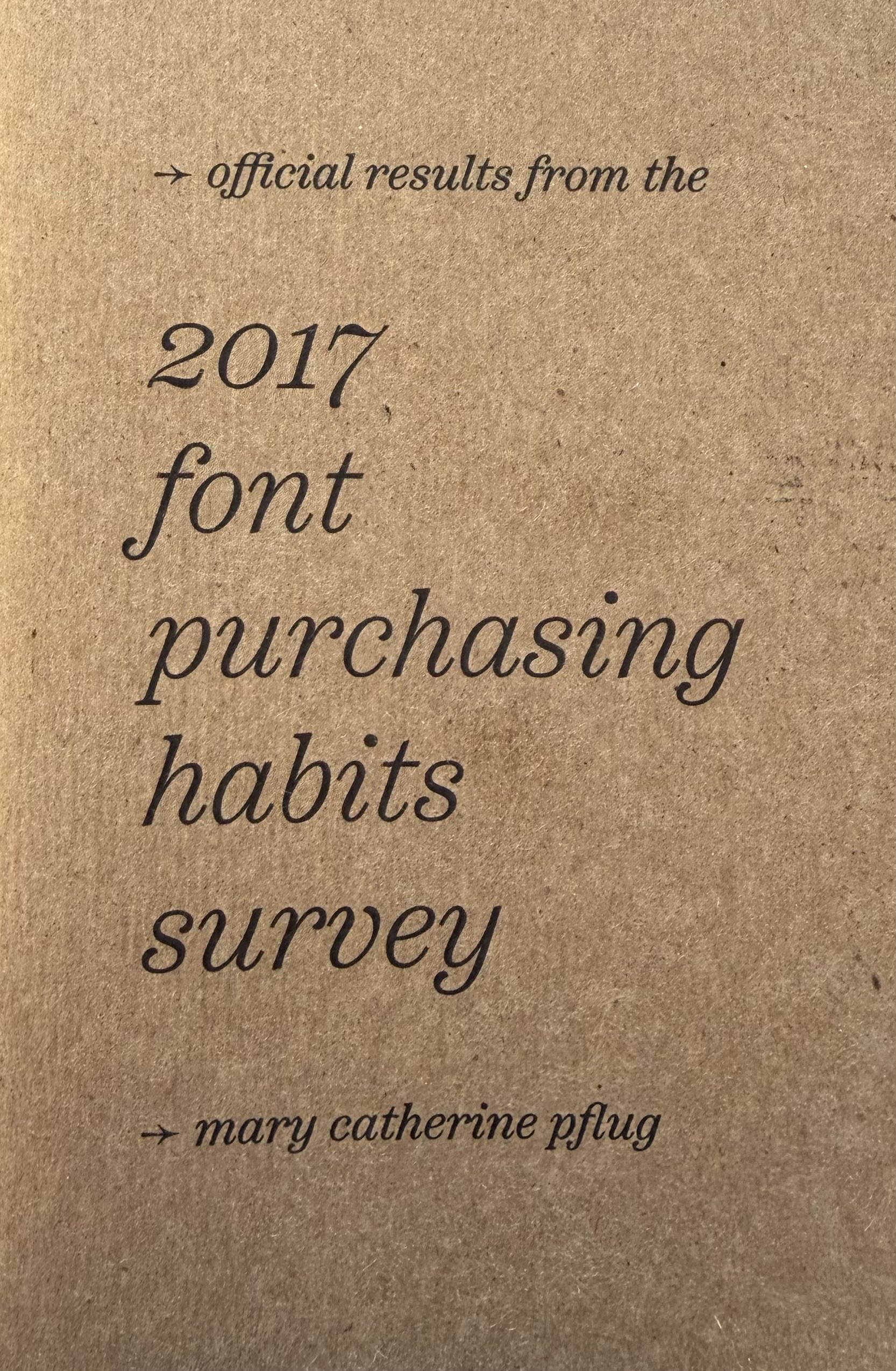 2017 Font Purchasing Habits Survey